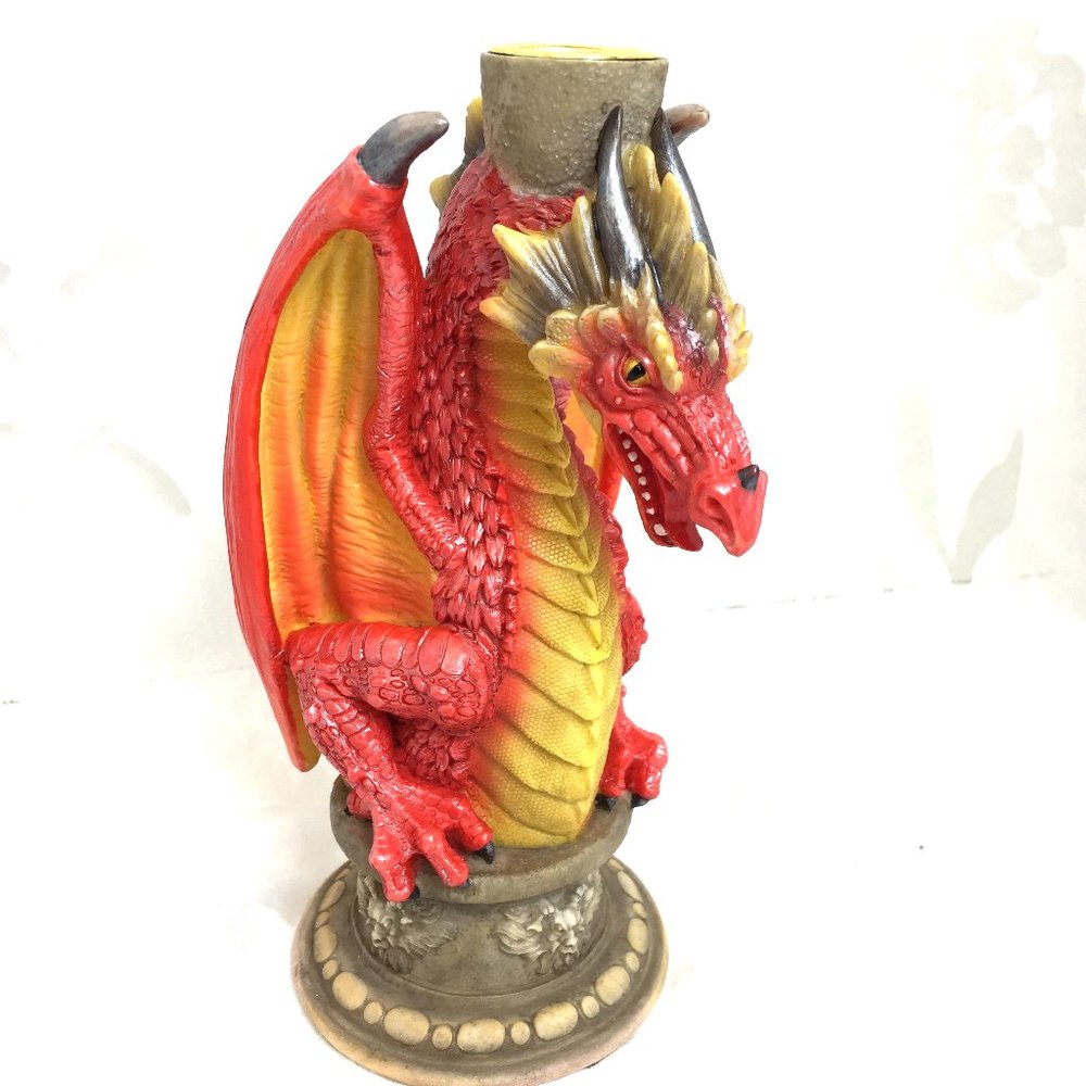 Winged Dragon Taper Candle Holder NWT NOS